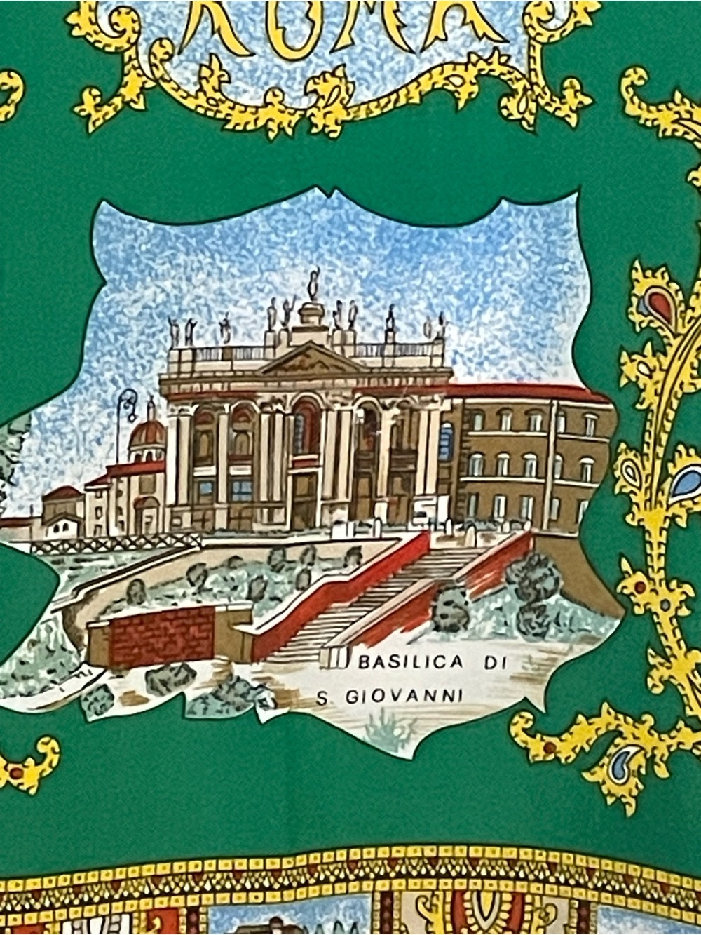 Vintage Rome Roma Souvenir Scarf 30 In Sq Excellent Condition - Picture 8 of 10